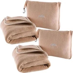 2-Pack Travel Blanket Pillows